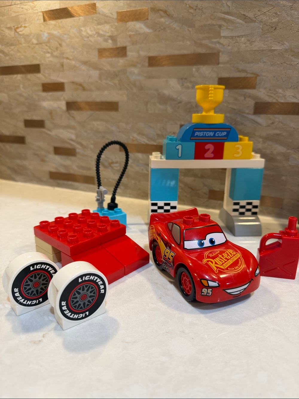 Disney Pixar Cars Lightning McQueen & Mater Lego Duplo Playset - Picture 2 of 3